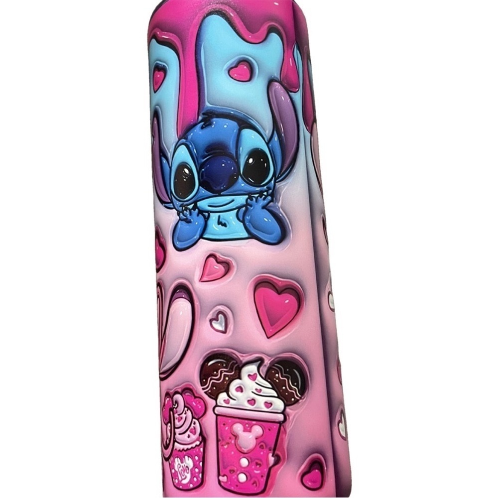 🌺 NEW Disney Stitch Stainless Steel Tumbler – Candy Drip Design 🌺